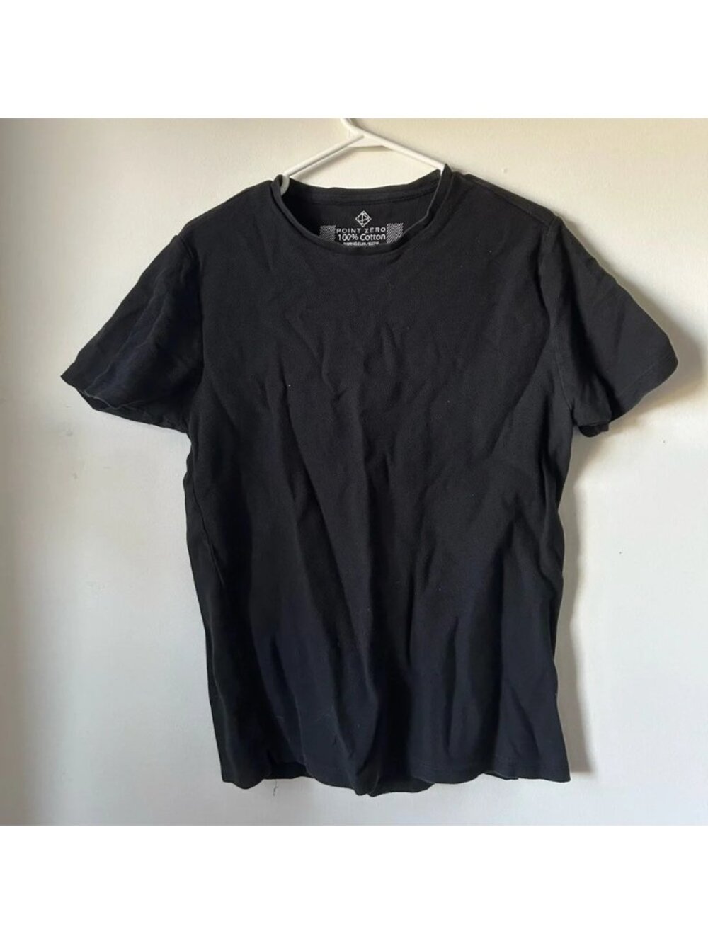 Point  Zero Black‎ 100% Cotton T-Shirt